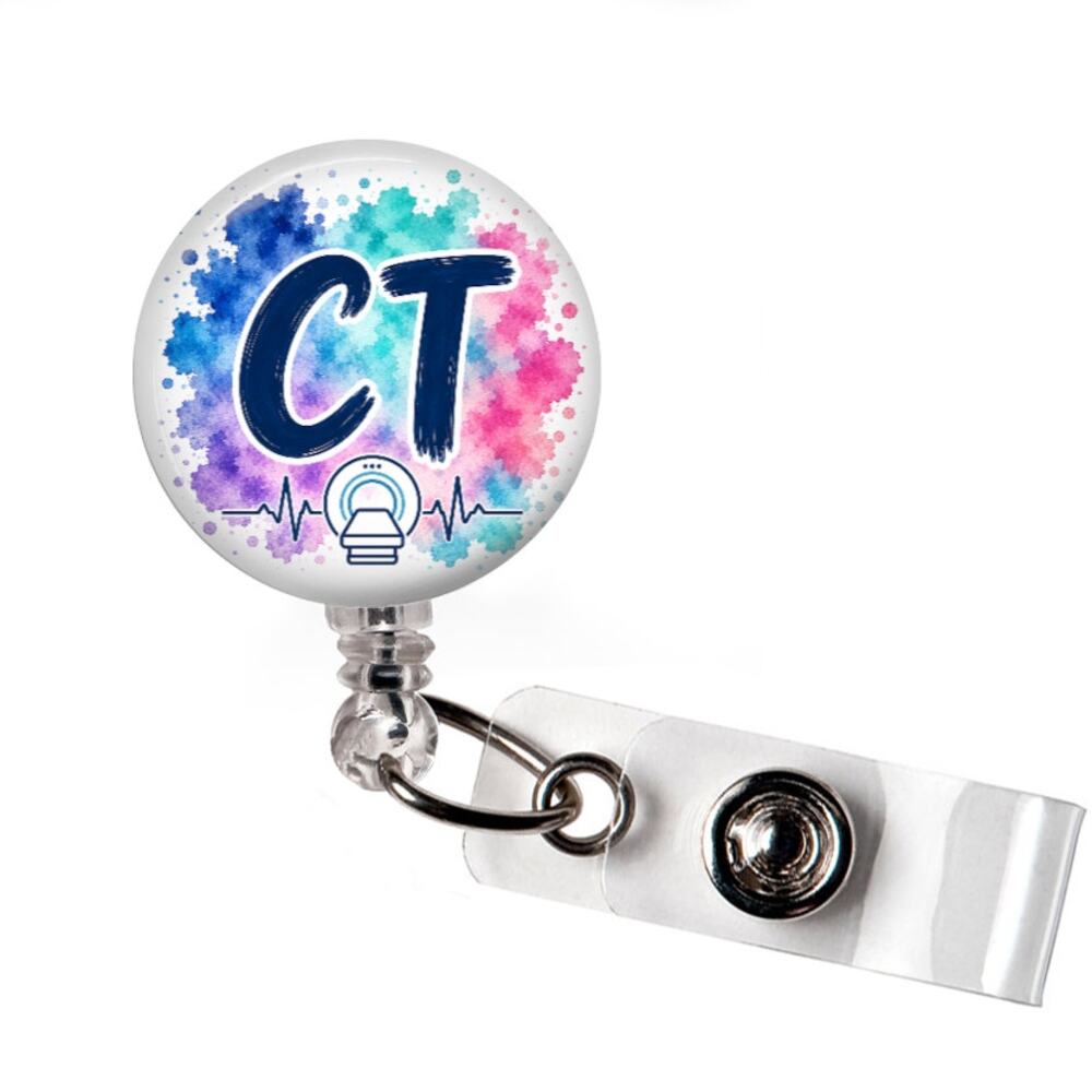 CT Badge Reel CT Tech Computed Tomography Radiology Technologist Gift